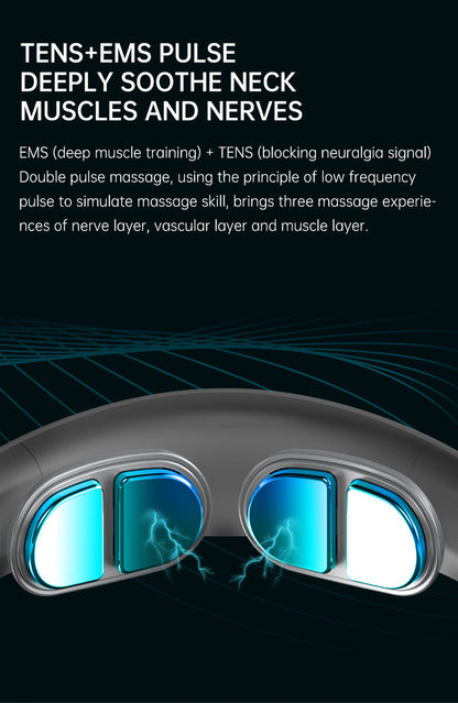 Wireless Electric Neck Massager with Pulse Therapy
