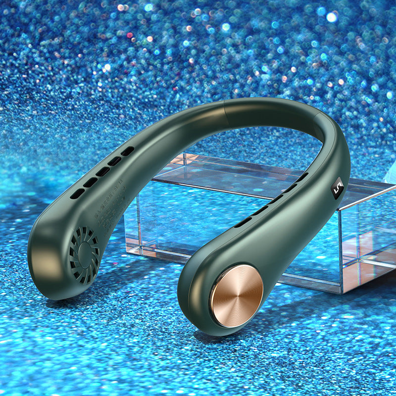Leafless Hanging Neck Fan – Portable USB Cooling 