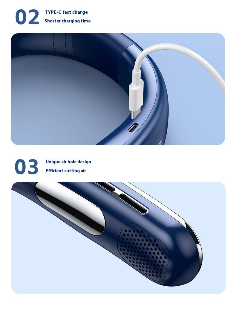 Wearable Neck Fan – Portable Leafless Cooling