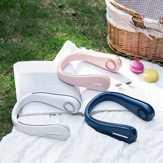 Portable Neck Fan – USB Rechargeable Cooling